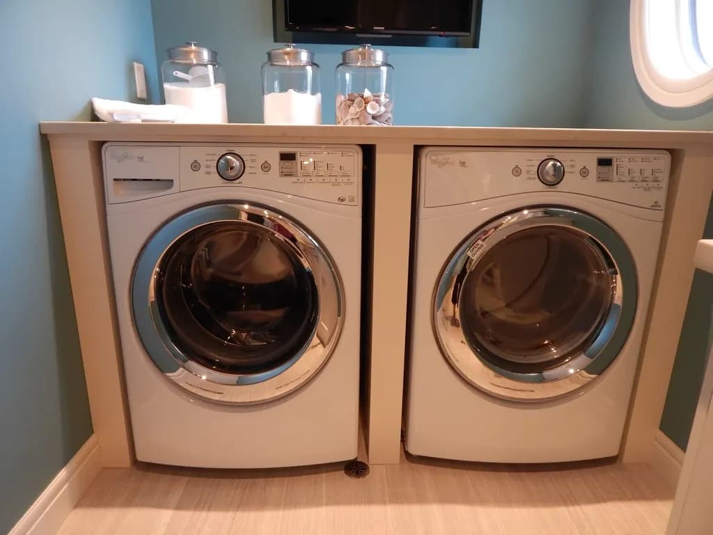 کابینت ستونی لباسشویی و خشک کن