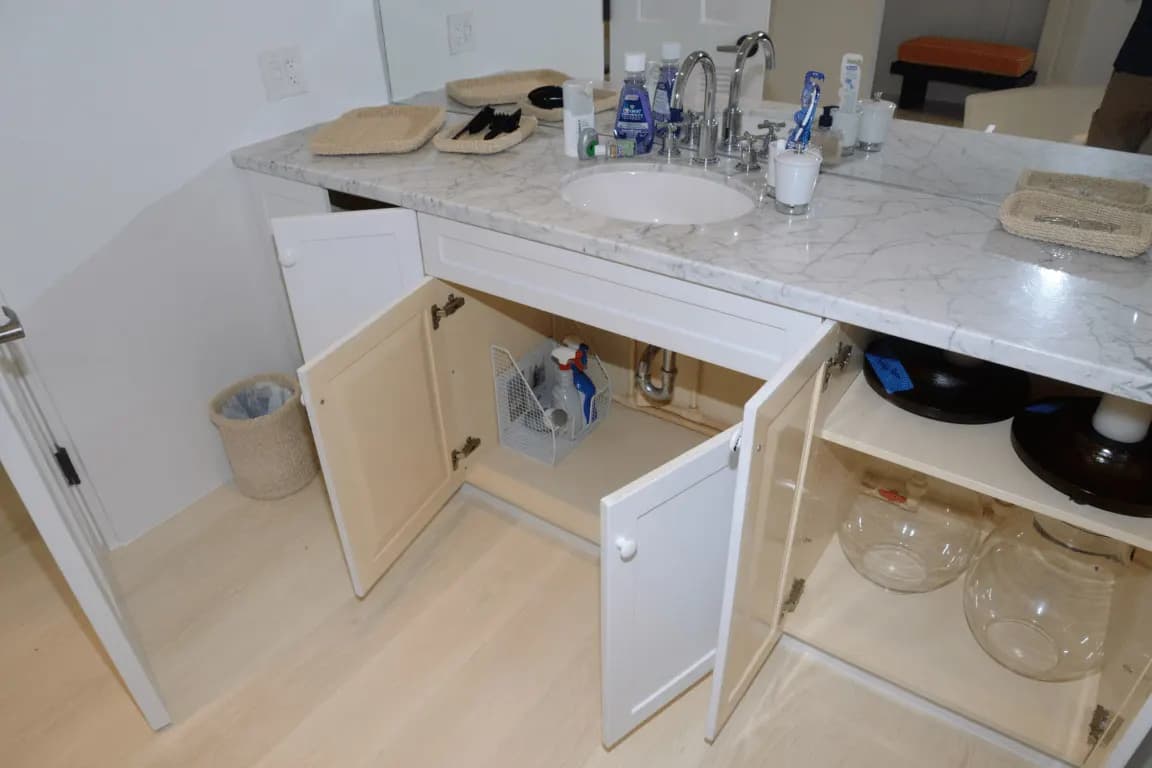 باد کردن ام دی اف کابینت زیر سینک