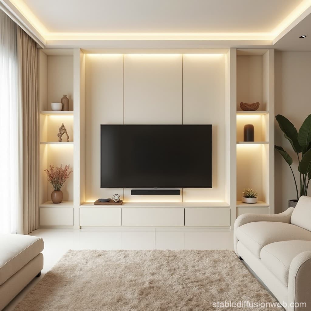 میز تلویزیون و دیوارکوب